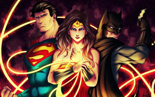 Comics Justice League Wonder Woman Superman Batman DC Comics Lasso of Truth HD Wallpaper | Background Image