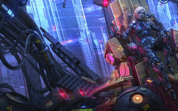 Sci Fi cyberpunk HD Desktop Wallpaper | Background Image