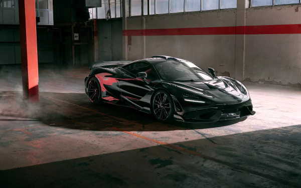 black car supercar McLaren car vehicle McLaren 765LT HD Desktop Wallpaper | Background Image