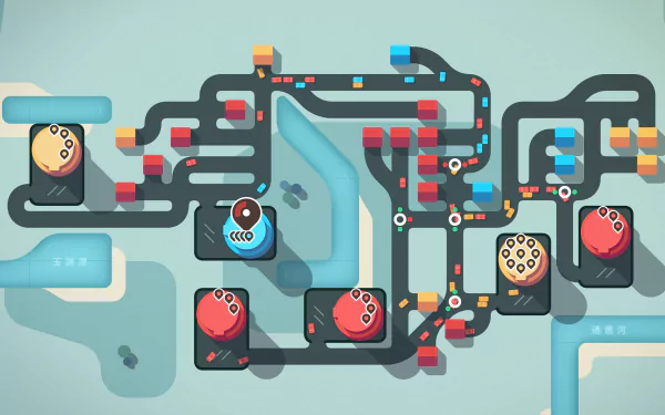 video game Mini Motorways HD Desktop Wallpaper | Background Image