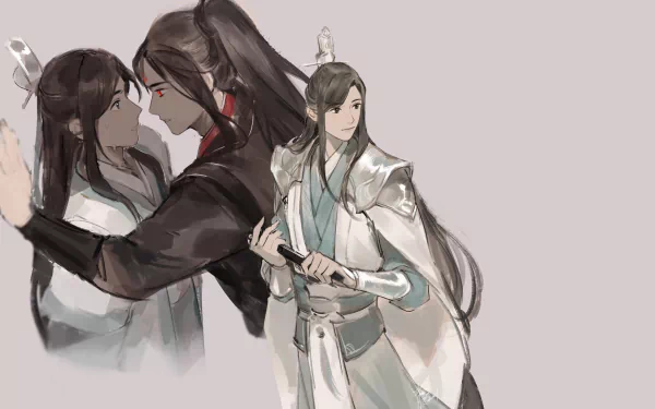Shen Qingqiu Luo Binghe Anime The Scum Villain's Self-Saving System HD Desktop Wallpaper | Background Image