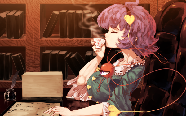 Anime Touhou Satori Komeiji HD Wallpaper | Background Image