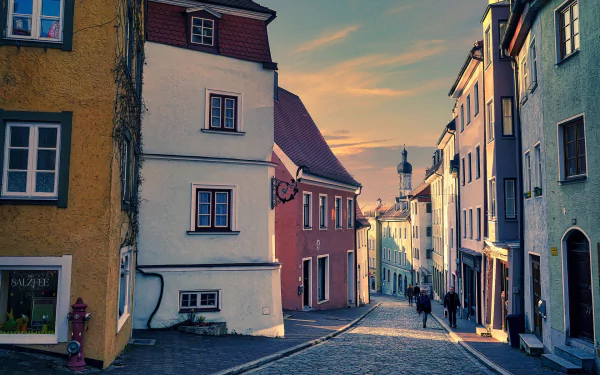 Street in Landsberg, Germany by Albrecht Fietz