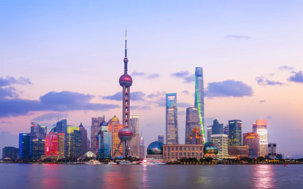 Oriental Pearl Tower skyscraper city skyline man made Shanghai HD Desktop Wallpaper | Background Image