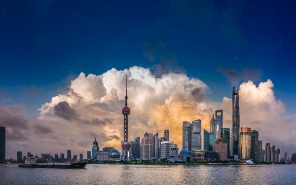 Man Made Shanghai Cities China City Skyline Skyscraper Oriental Pearl Tower HD Wallpaper | Background Image