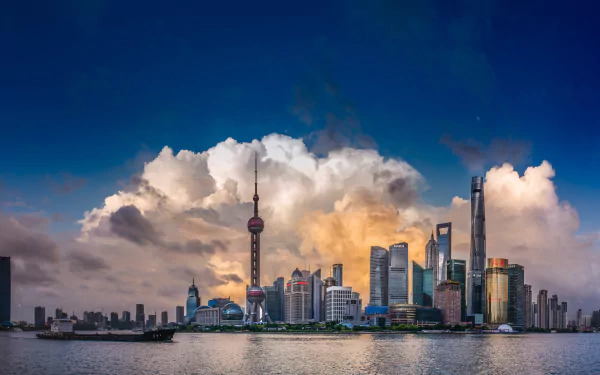 Oriental Pearl Tower skyscraper skyline city man made Shanghai HD Desktop Wallpaper | Background Image