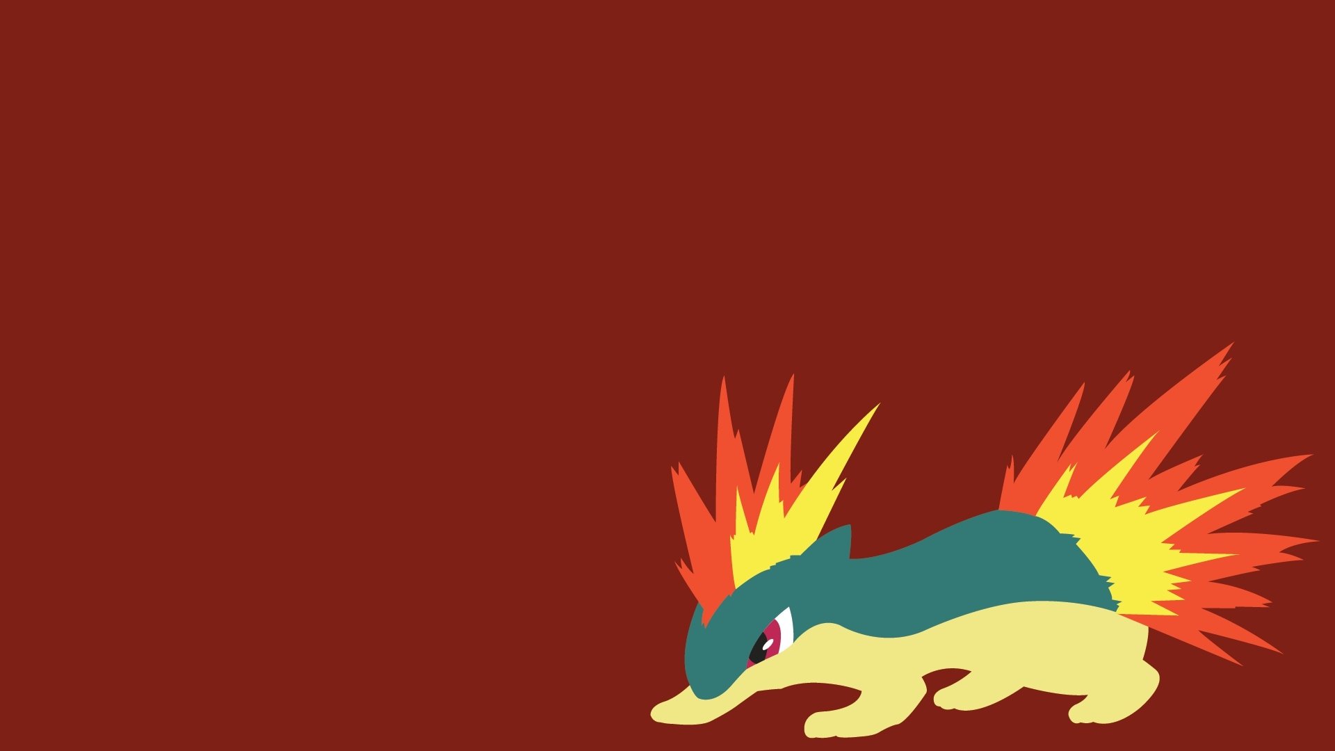 Download Minimalist Quilava (Pokémon) Anime Pokemon Minimalist Anime HD Wallpaper