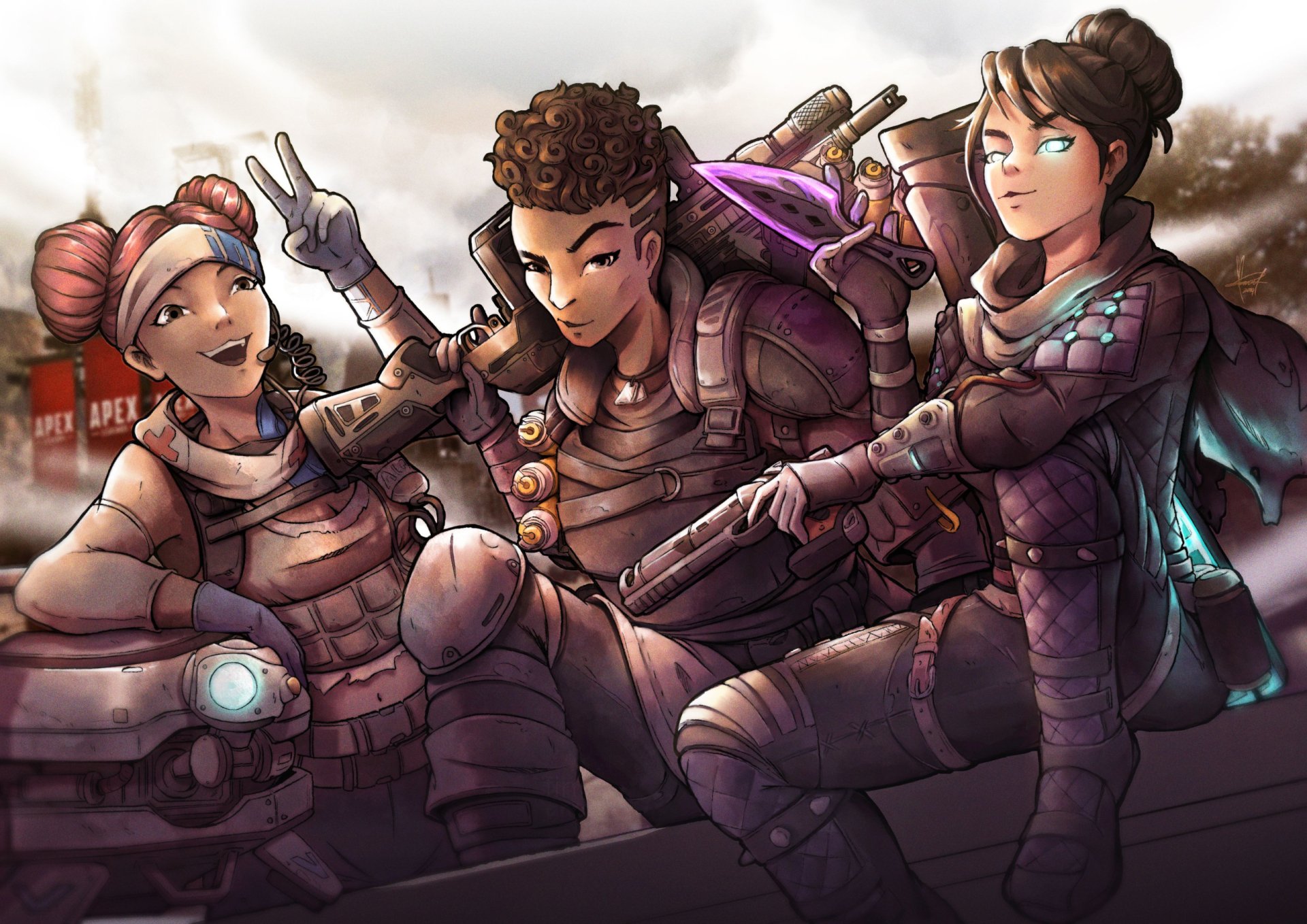 Download Wraith (Apex Legends) Lifeline (Apex Legends) Bangalore (Apex Legends) Video Game Apex Legends HD Wallpaper