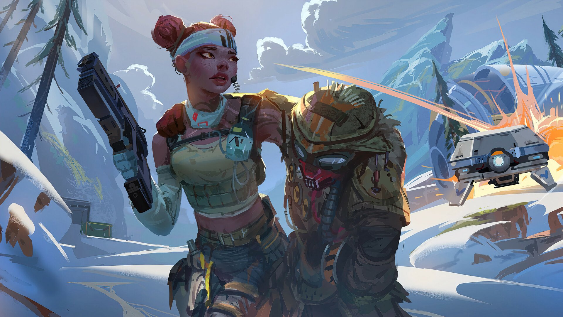 Download Lifeline (Apex Legends) Bloodhound (Apex Legends) Video Game Apex Legends HD Wallpaper
