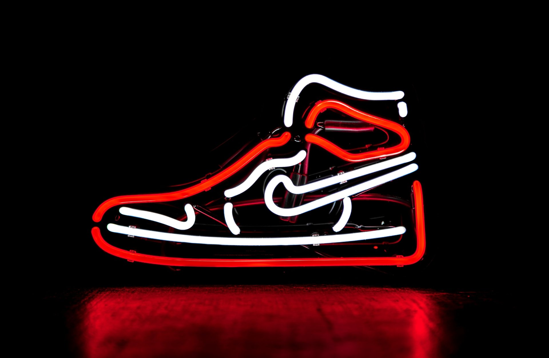 White and Red Nike Sneakers Wallpaper by patrika