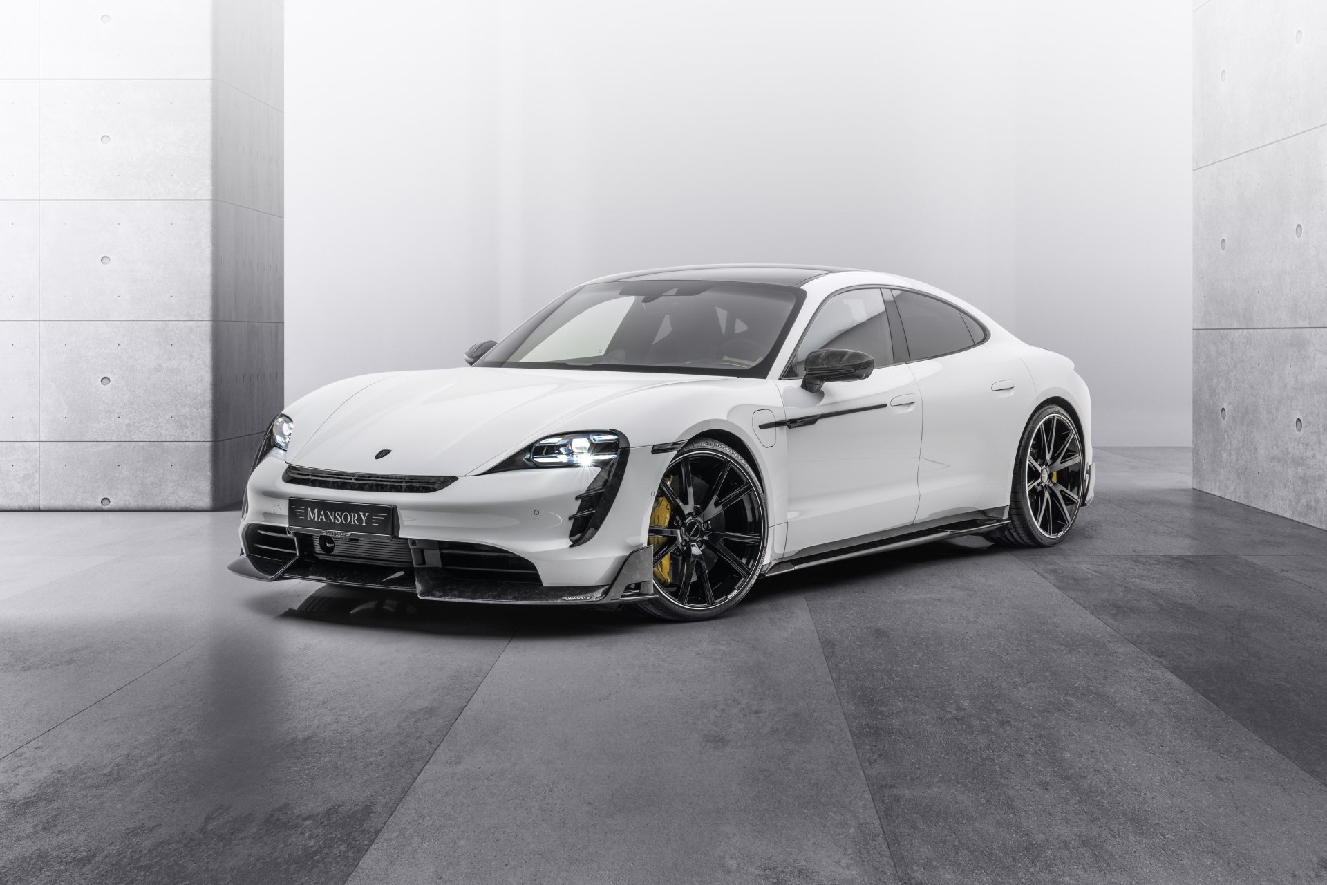 Download White Car Porsche Taycan Car Porsche Vehicle Porsche Taycan Turbo S 8k Ultra HD Wallpaper