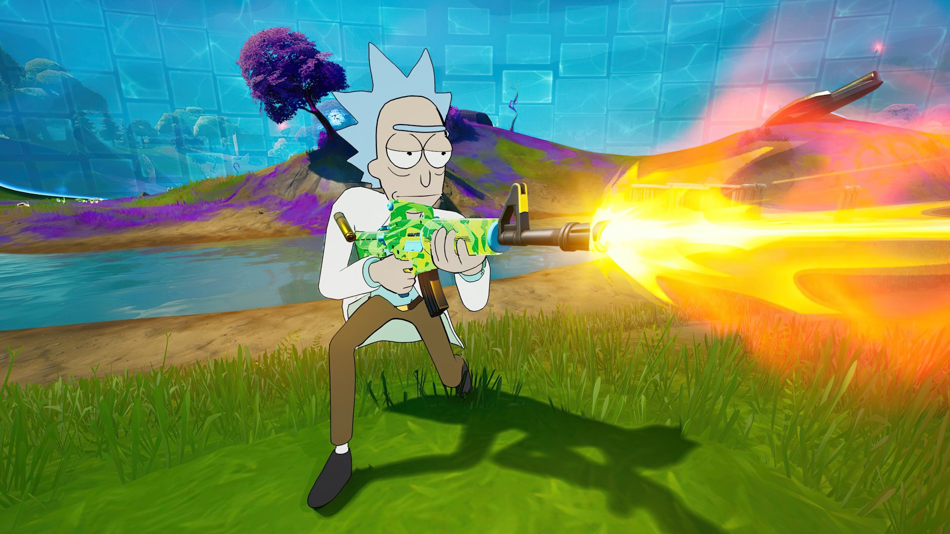 Download Rick Sanchez Video Game Fortnite 4k Ultra HD Wallpaper