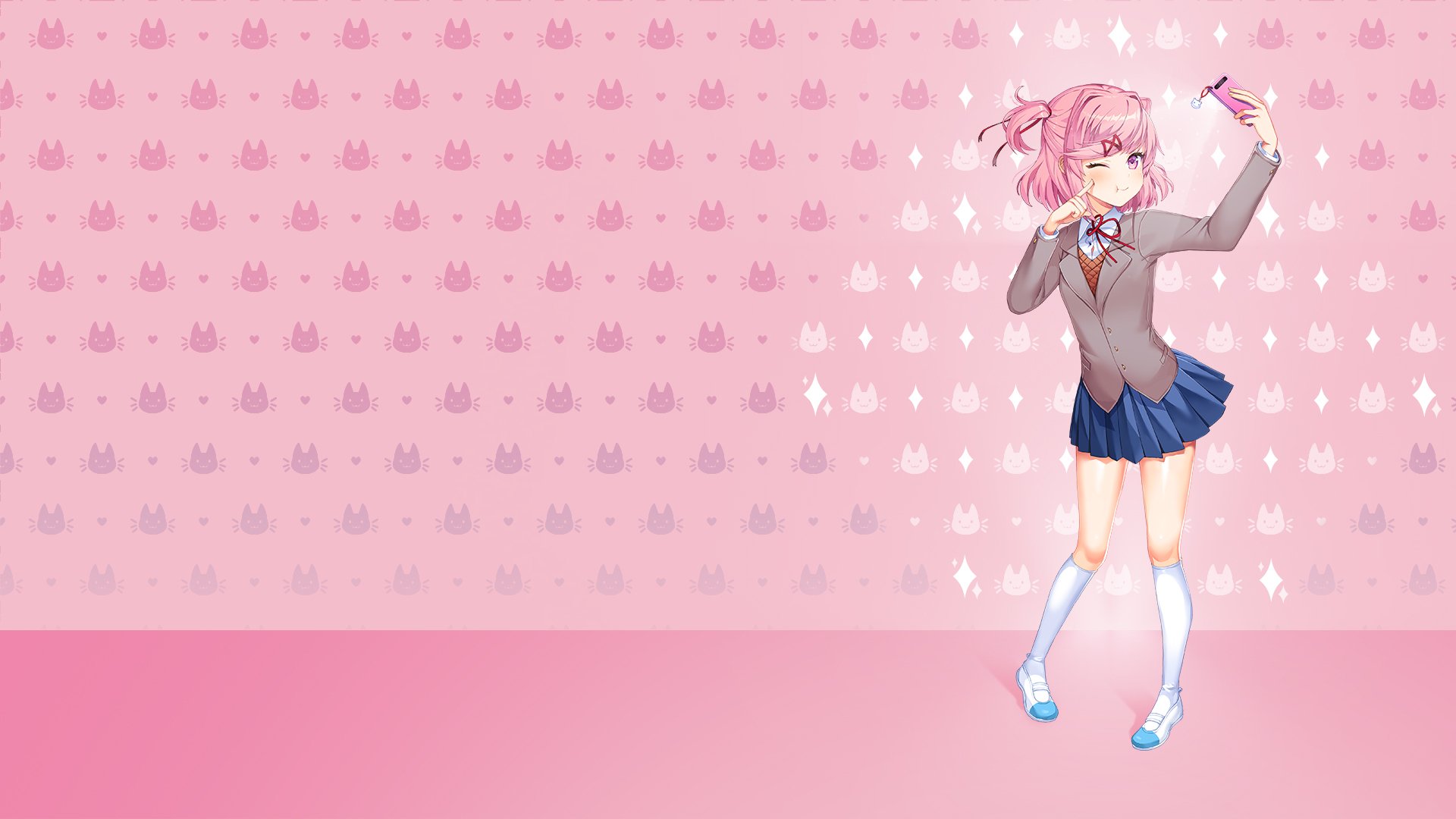 Download Natsuki (Doki Doki Literature Club!) Video Game Doki Doki  Literature Club Plus! HD Wallpaper