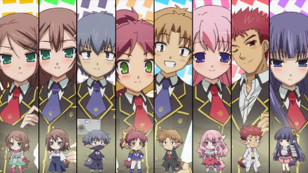Kouta Tsuchiya Yuuko Kinoshita Hideyoshi Kinoshita Minami Shimada Shouko Kirishima Yuuji Sakamoto Mizuki Himeji Akihisa Yoshii Anime Baka and Test HD Desktop Wallpaper | Background Image
