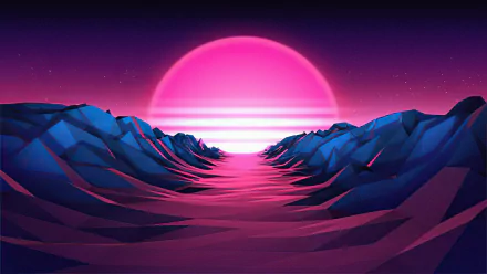 sun retrowave artistic vaporwave HD Desktop Wallpaper | Background Image