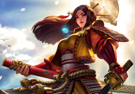 samurai woman warrior Amaterasu (Smite) video game Smite HD Desktop Wallpaper | Background Image