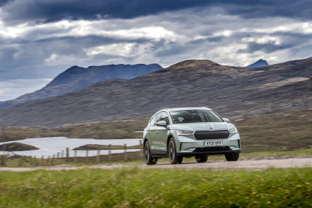 electric car SUV vehicle Skoda Enyaq iV 80 HD Desktop Wallpaper | Background Image