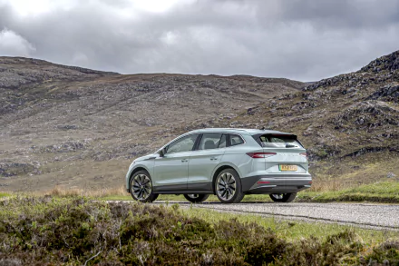 electric car SUV vehicle Skoda Enyaq iV 80 HD Desktop Wallpaper | Background Image