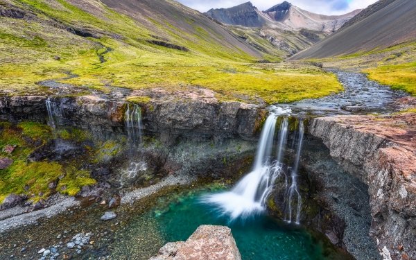 Earth Waterfall Waterfalls Nature Valley Iceland HD Wallpaper | Background Image