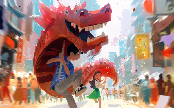 Li Na Wang Din Song movie Wish Dragon HD Desktop Wallpaper | Background Image