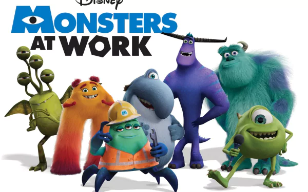Mike Wazowski James P. Sullivan Monsters, Inc. Duncan (Monsters Inc.) Cutter (Monsters Inc.) Val Little (Monsters Inc.) Fritz (Monsters Inc.) Tylor Tuskmon TV Show Monsters at Work HD Desktop Wallpaper | Background Image