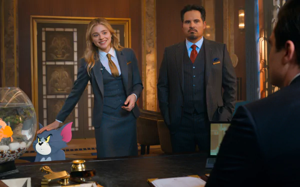 Michael Peña Chloë Grace Moretz Tom (Tom and Jerry) movie Tom & Jerry HD Desktop Wallpaper | Background Image