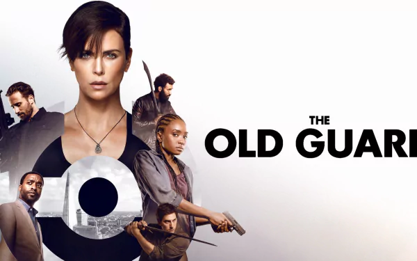 Nicky (The Old Guard) Luca Marinelli Booker (The Old Guard) Matthias Schoenaerts Yusuf Al-Kaysani Marwan Kenzari Nile Freeman Kiki Layne Copley (The Old Guard) Chiwetel Ejiofor Andromache of Scythia Charlize Theron movie The Old Guard HD Desktop Wallpaper | Background Image