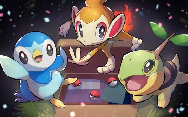 Video Game Pokémon Chimchar Piplup Turtwig HD Wallpaper | Background Image