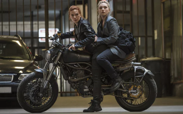 Yelena Belova Florence Pugh Natasha Romanoff Scarlett Johansson movie Black Widow HD Desktop Wallpaper | Background Image