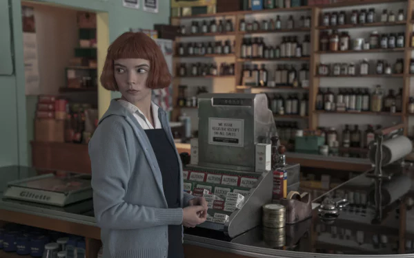 Beth Harmon Anya Taylor-Joy TV Show The Queen's Gambit HD Desktop Wallpaper | Background Image