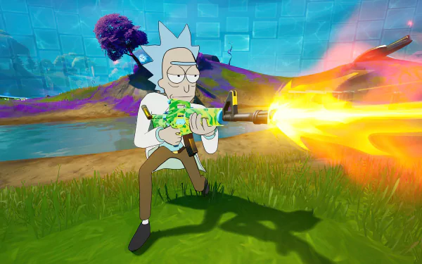 Rick Sanchez video game Fortnite HD Desktop Wallpaper | Background Image
