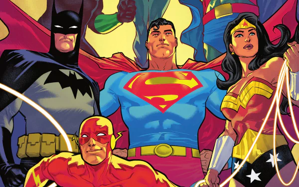 Justice League Lasso of Truth Wally West Flash Wonder Woman Superman Batman DC Comics Comic Justice League Infinity HD Desktop Wallpaper | Background Image