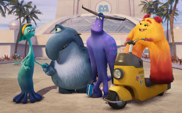 Fritz (Monsters Inc.) Val Little (Monsters Inc.) Millie Tuskmon Tylor Tuskmon TV Show Monsters at Work HD Desktop Wallpaper | Background Image