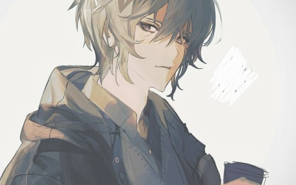 Anime Boy Short Hair Grey Hair Grey Eyes HD Wallpaper | Background Image