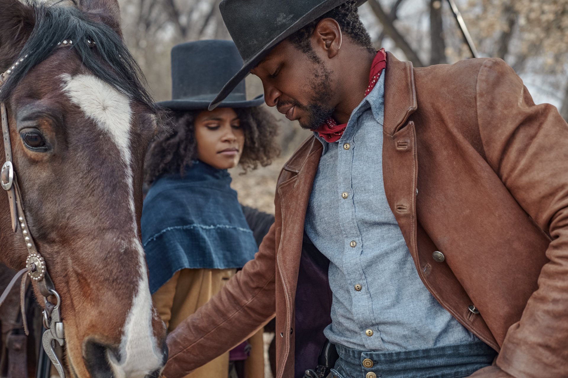 Download Zazie Beetz Jonathan Majors Movie The Harder They Fall 4k Ultra HD Wallpaper