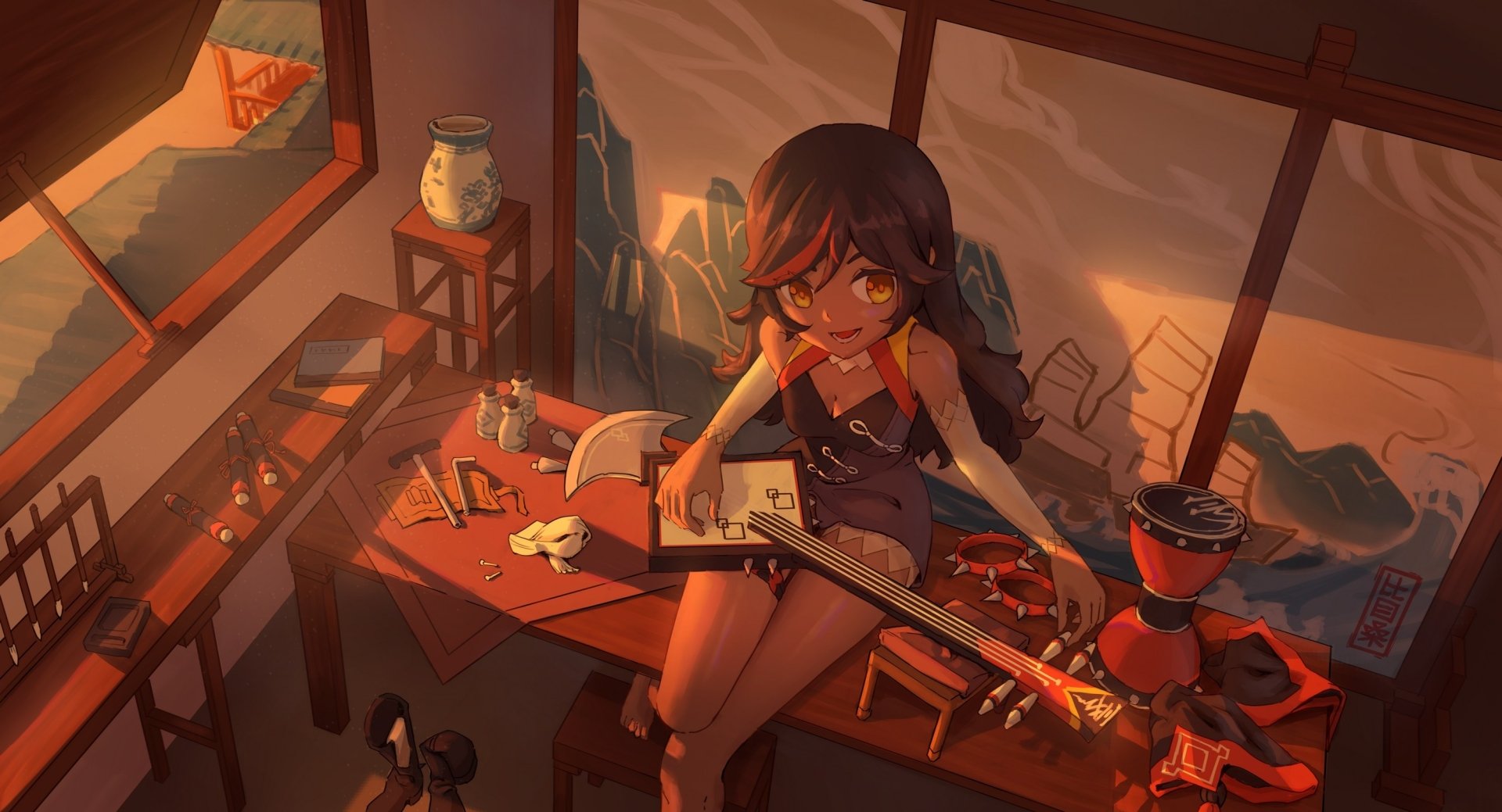 Download Xinyan (Genshin Impact) Video Game Genshin Impact HD Wallpaper by 比目桑