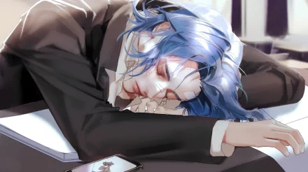 sleeping Langa Hasegawa Anime SK8 the Infinity HD Desktop Wallpaper | Background Image