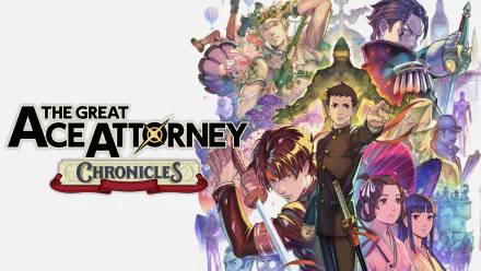 HD Wallpaper featuring characters from The Great Ace Attorney Chronicles for desktop background.