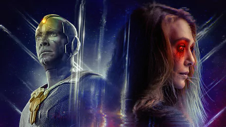 Wanda Maximoff Vision (Marvel Comics) Scarlet Witch TV Show WandaVision HD Desktop Wallpaper | Background Image