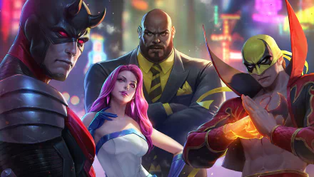 Danny Rand Daredevil Jessica Jones Luke Cage Iron Fist (Marvel Comics) video game Marvel: Future Fight HD Desktop Wallpaper | Background Image
