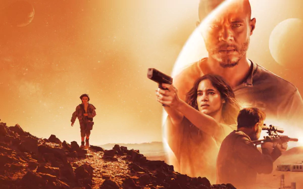 Ismael Cruz Córdova Sofia Boutella Brooklynn Prince movie Settlers HD Desktop Wallpaper | Background Image