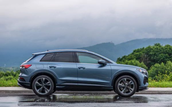 electric car SUV Audi Q4 vehicle Audi Q4 e-tron HD Desktop Wallpaper | Background Image