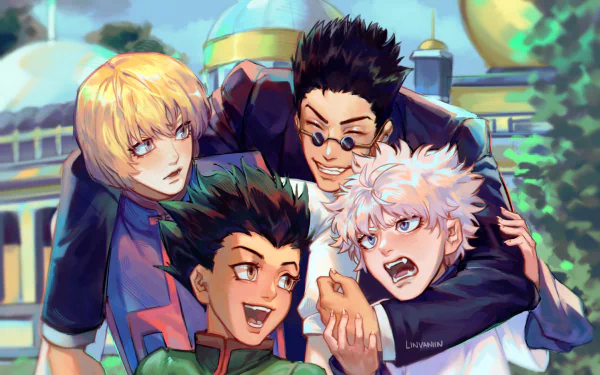 Kurapika (Hunter × Hunter) Leorio Paradinight Killua Zoldyck Gon Freecss Anime Hunter x Hunter HD Desktop Wallpaper | Background Image