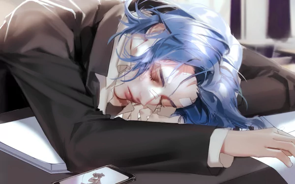 sleeping Langa Hasegawa Anime SK8 the Infinity HD Desktop Wallpaper | Background Image