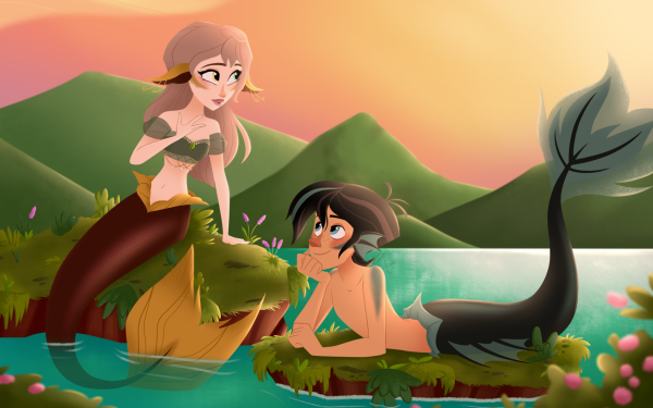 TV Show Tangled: The Series Varian Mermaid Merman HD Wallpaper | Background Image