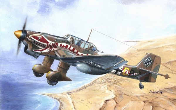 Military Junkers Ju 87 Bombers Luftwaffe Bomber Warplane HD Wallpaper | Background Image