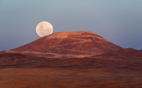 Nature Moon Mountain HD Wallpaper | Background Image