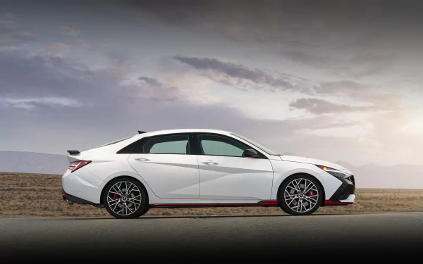  2022 White Hyundai Elantra N (CN7)