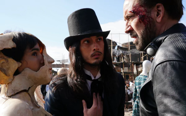 Sofia Boutella Nicolas Cage movie Prisoners of the Ghostland HD Desktop Wallpaper | Background Image