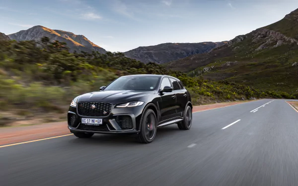  2021 Black Jaguar F-Pace SVR